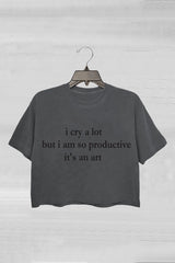 I Can Do It With A Broken Heart I Cry A lot But I am so Productive TTPD Crop Tee For Women