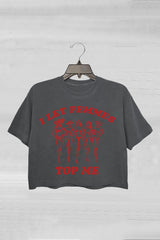 I Let Femmes Top Me Funny Lesbian Bisexual Pride Crop Tee For Women