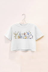 Vintage Tale as Old as Time Crop Tee For Women