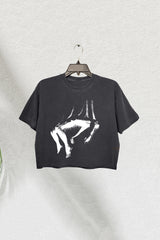 Body Falling From Sky Vintage 90s Graphic Crop Tee For Women