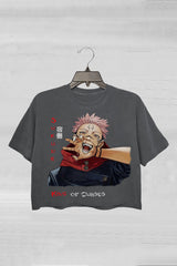 Jujutsu Kaisen Sukuna Mouth Crop Tee For Women