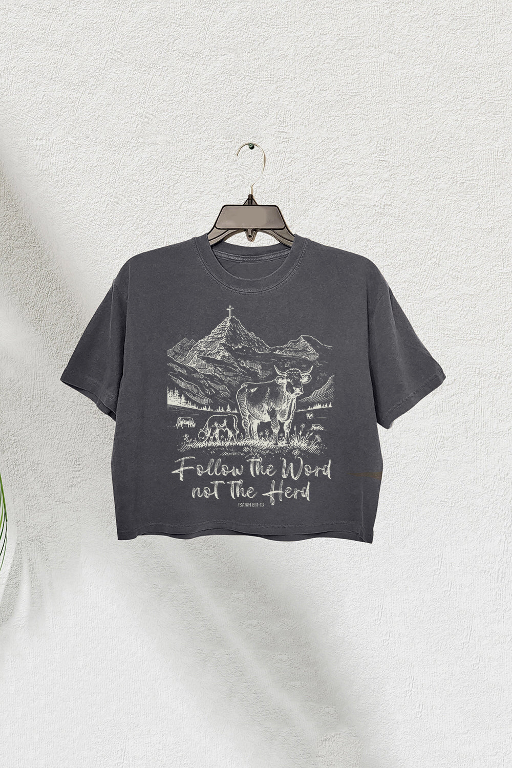 Follow The Word Not The Herd Isaiah 8:11-13 Crop Tee For Women