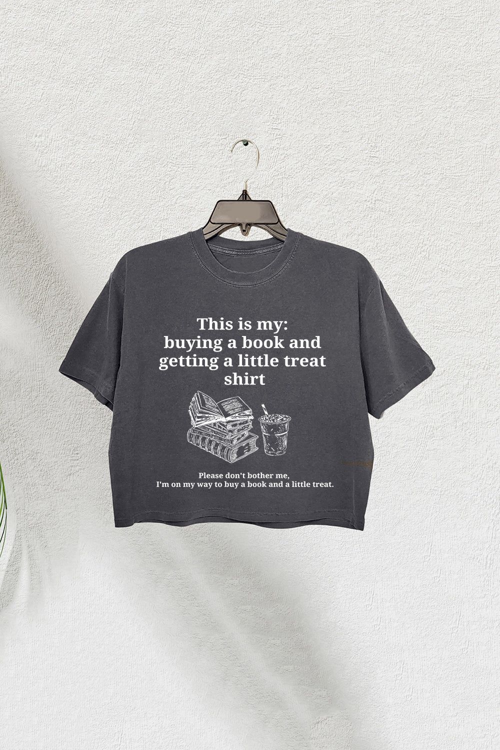 Buying A Book And Getting A Little Treat Crop Tee For Women