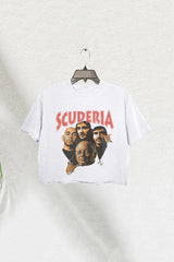 Scuderia F1 Team Parody Graphic Crop Tee For Women