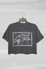 Support Trans Youth Crop Tee For Women