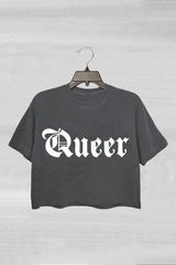 Queer Lesbian Bisexual Gay Pride Crop Tee For Women