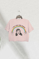 I Can't Even Think Straight  Lesbian Pride Crop Tee For Women