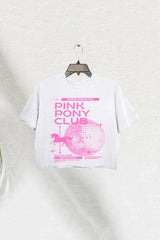 Chappell Roan Pink Pony Club LGBT Crop Tee For Women