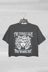 Petrify Patriarchy Womens Rights Feminist Crop Tee For Women