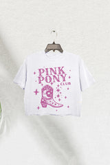 Pink Pony Club Chappell Roan Fan Crop Tee For Women