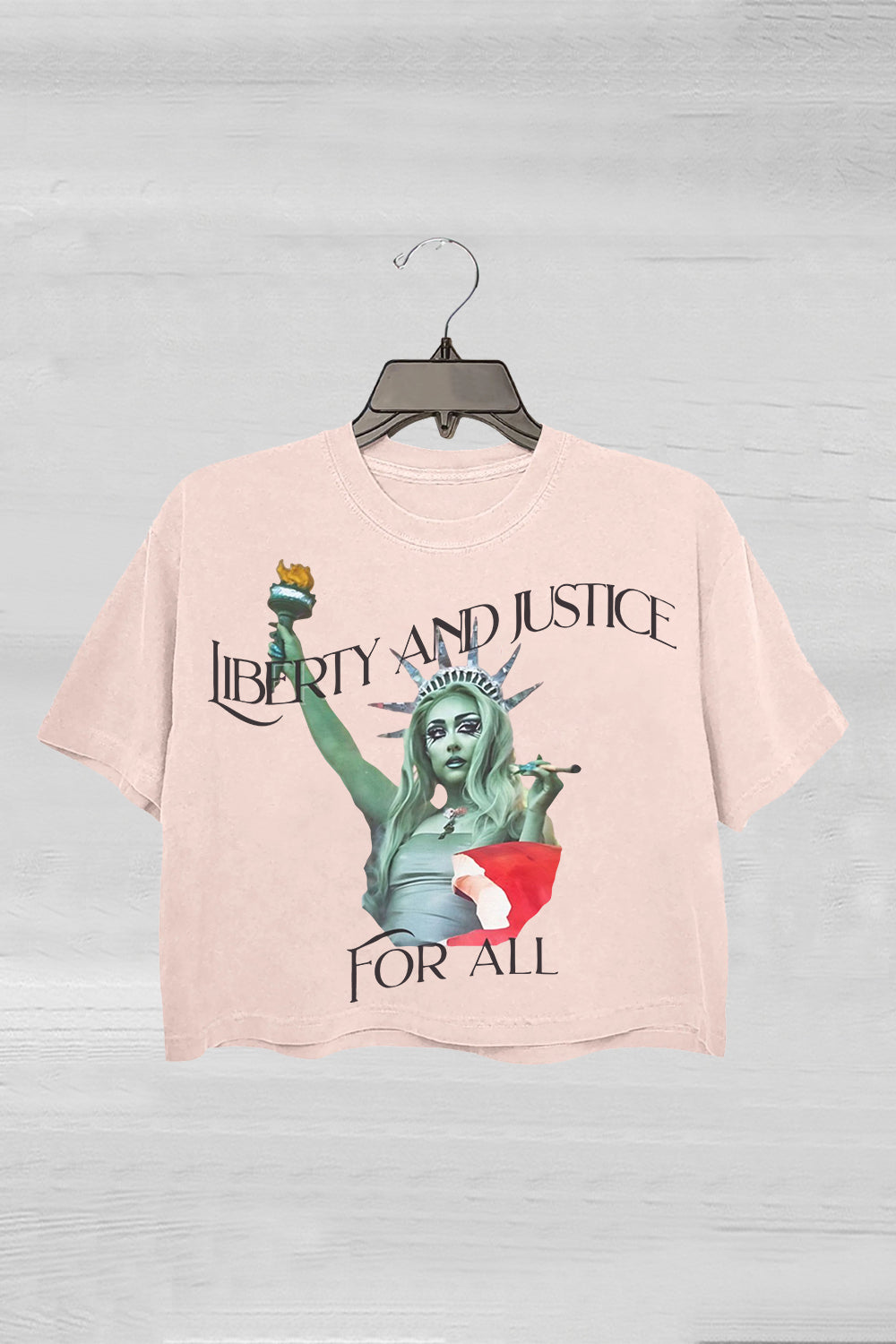 Chappell Roan Lady Liberty Governer's Ball Midwest Princess Crop Tee For Women