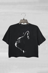 Frenchie Dog Bulldog Mama Crop Tee For Women