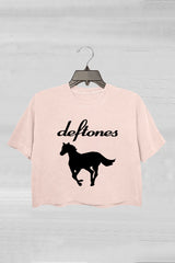 Death Metal Deftones Crop Tee For Women