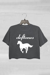 Death Metal Deftones Crop Tee For Women