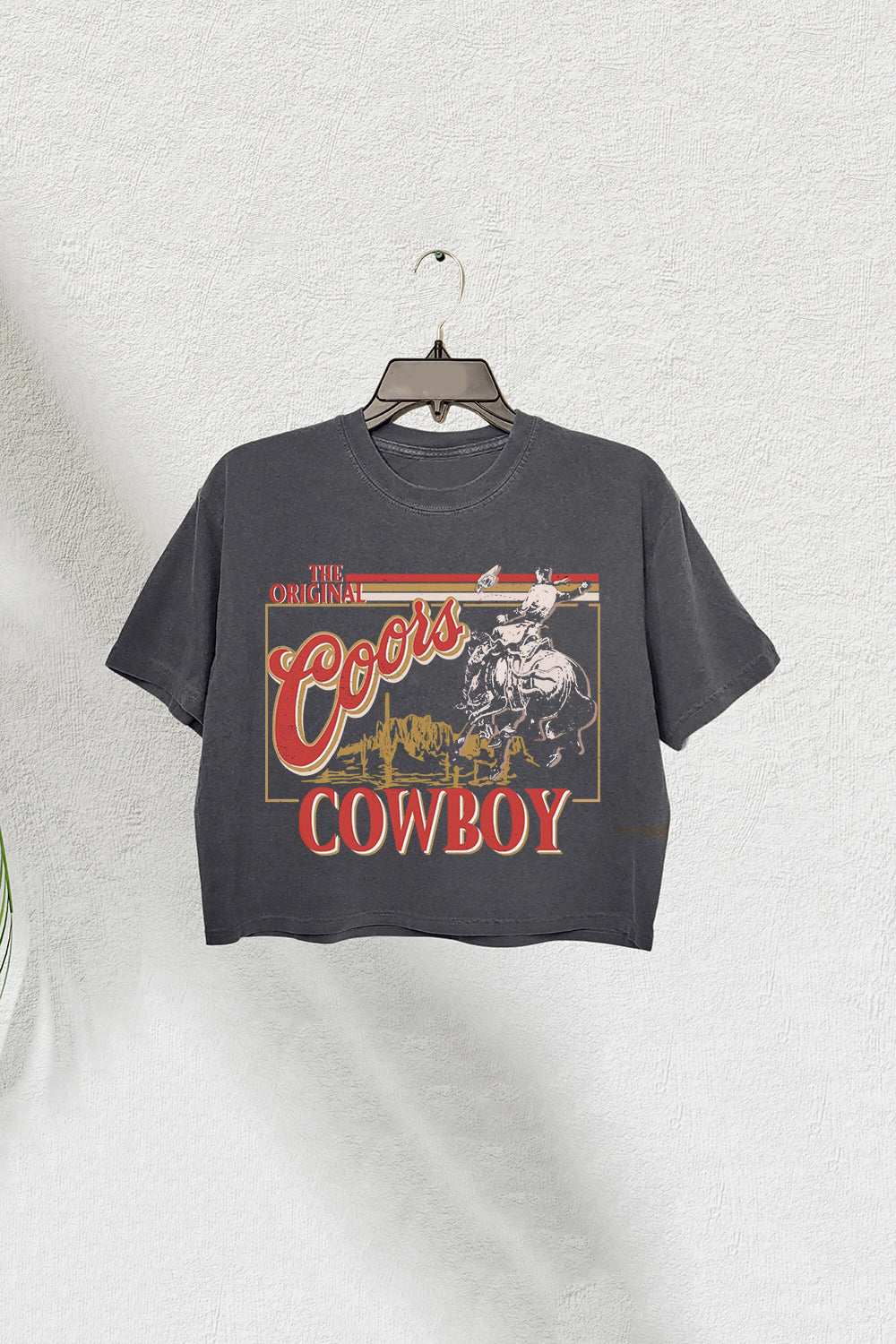 Vintage Cowgirl Rodeo Crop Tee For Women