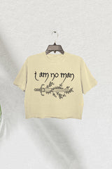 I Am No Man Reading Fandom Crop Tee For Women