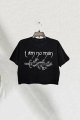 I Am No Man Reading Fandom Crop Tee For Women