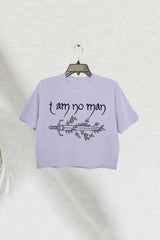 I Am No Man Reading Fandom Crop Tee For Women