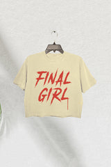 Final Girl Horror Movie Crop Tee For Women