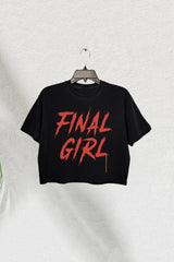 Final Girl Horror Movie Crop Tee For Women