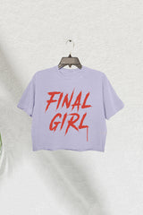 Final Girl Horror Movie Crop Tee For Women