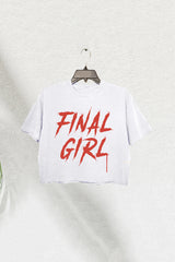 Final Girl Horror Movie Crop Tee For Women