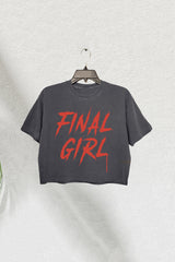 Final Girl Horror Movie Crop Tee For Women