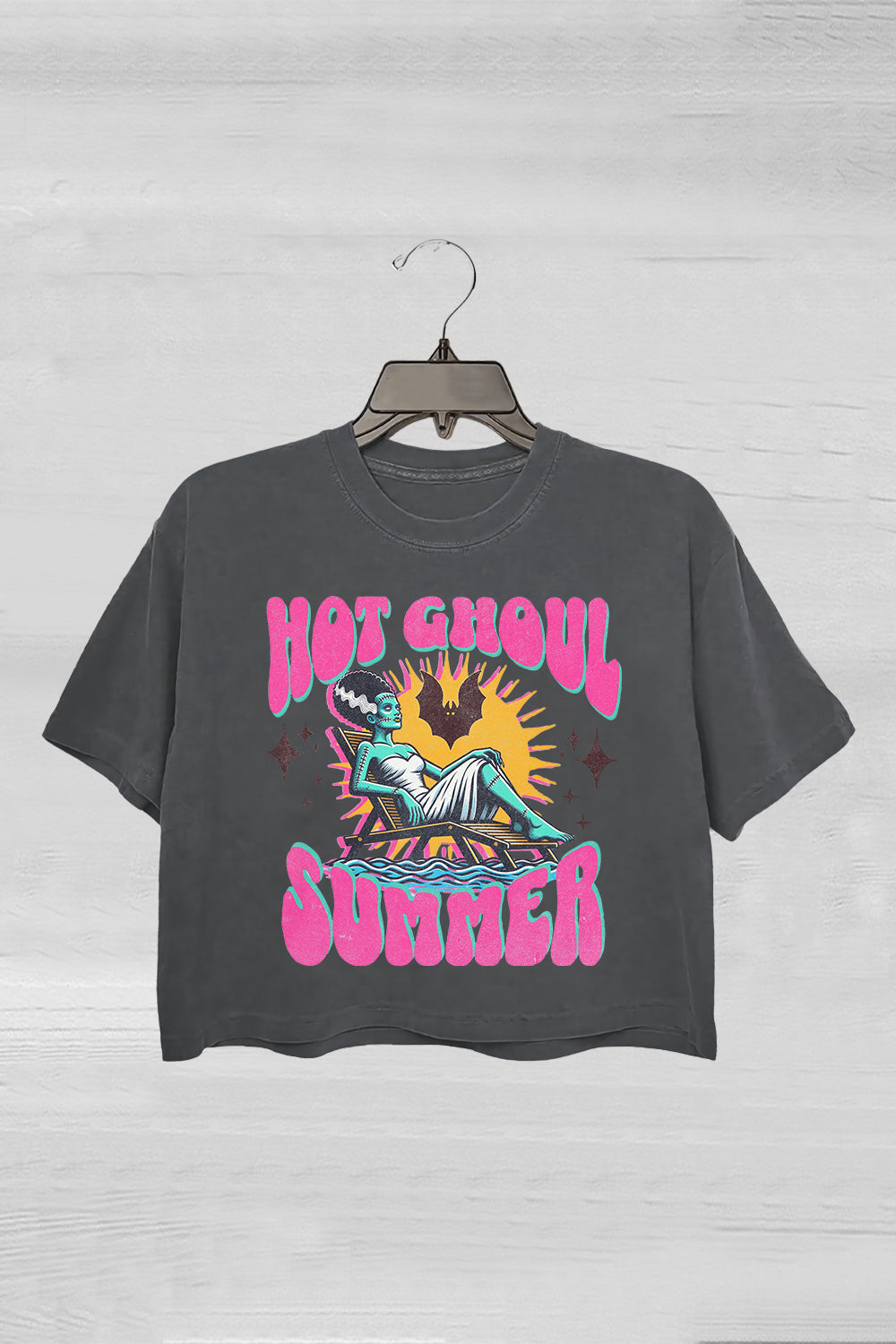 Hot Ghoul Summer Fear Girl Crop Tee For Women