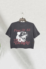 I'm a Delight First of All Possum Crop Tee For Women