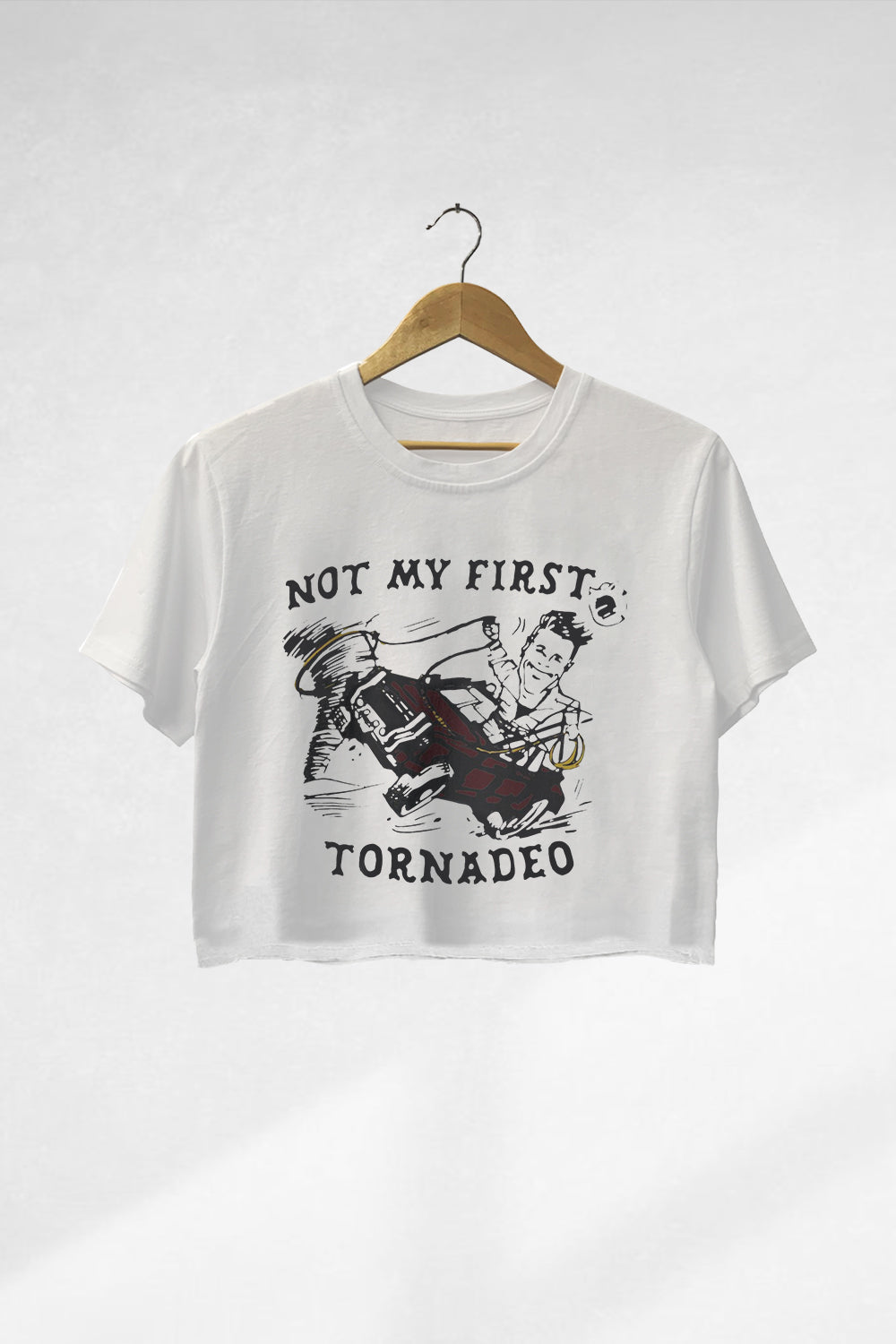 Not My First Tornadeo  Twisters with Glen Powell Crop Tee For Women