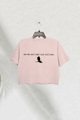 We Do Not Eat Our Allies Fourth Wing Dragon Basgiath War College Crop Tee For Women