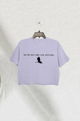 We Do Not Eat Our Allies Fourth Wing Dragon Basgiath War College Crop Tee For Women