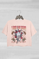 I Am No Man Fantasy Crop Tee For Women