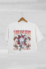 I Am No Man Fantasy Crop Tee For Women