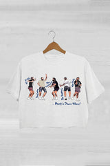 Retro Post Malone Dancing Crop Tee For Women