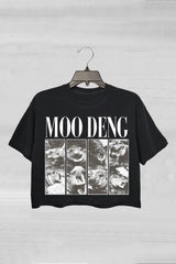 Trendy Hippo Moo Deng Crop Tee For Women