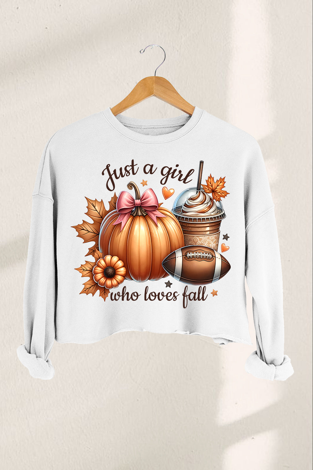 Just A Girl Who Loves Fall Cropped Sweaters For Women