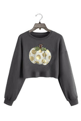 Cute pumpkin Cropped Sweatshirt For Women