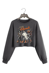 Halloween Howdy Ghouls Cropped Sweatshirt For Women