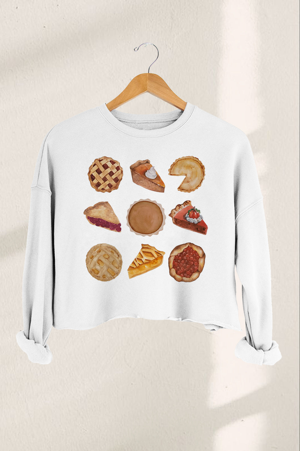 Pumpkin Pie Fall Vibes  Croped Sweatshirt For Women