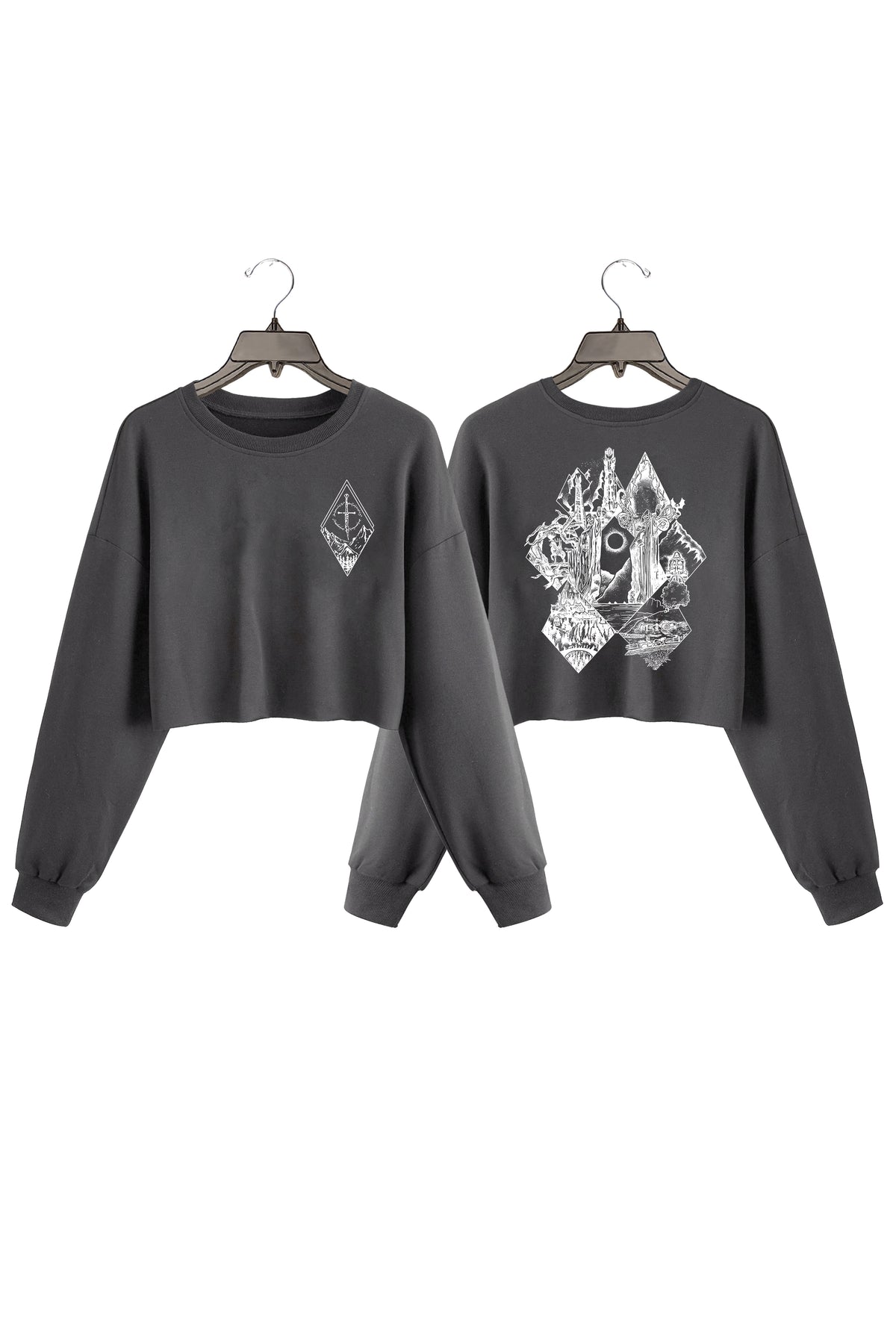 Middle Earth Lotr Cropped Sweatshirt For Women