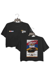 Miller Lite Racing Vintage Style Crop Top For Women