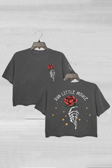 Run Little Mouse Dark Romance Merch Crop Tee For Women