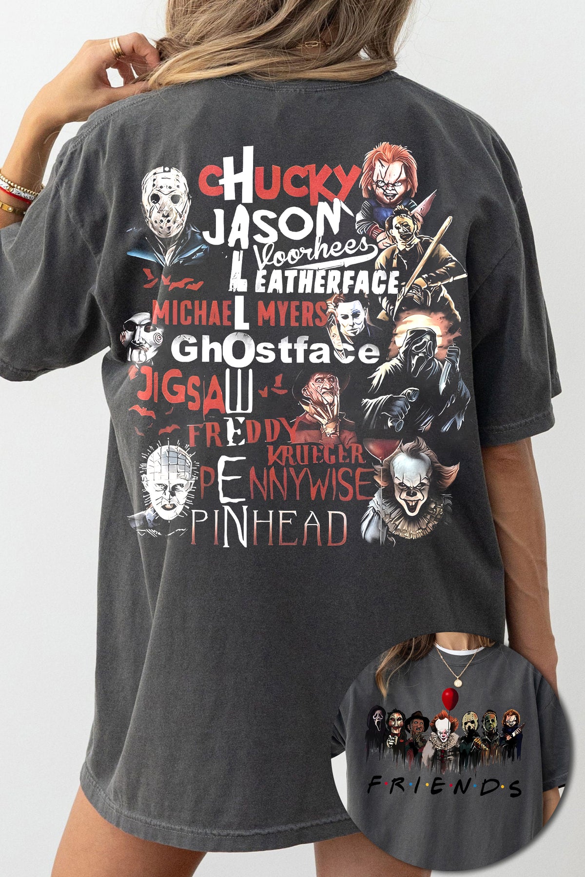 Horror Characters  Tee For Women