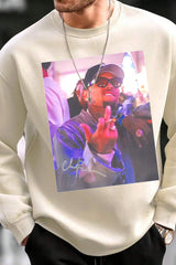 Chris Brown Breezy Tour Middle Finger Graphic Sweatshirt For Men