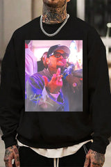 Chris Brown Breezy Tour Middle Finger Graphic Sweatshirt For Men