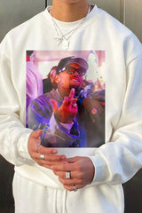 Chris Brown Breezy Tour Middle Finger Graphic Sweatshirt For Men