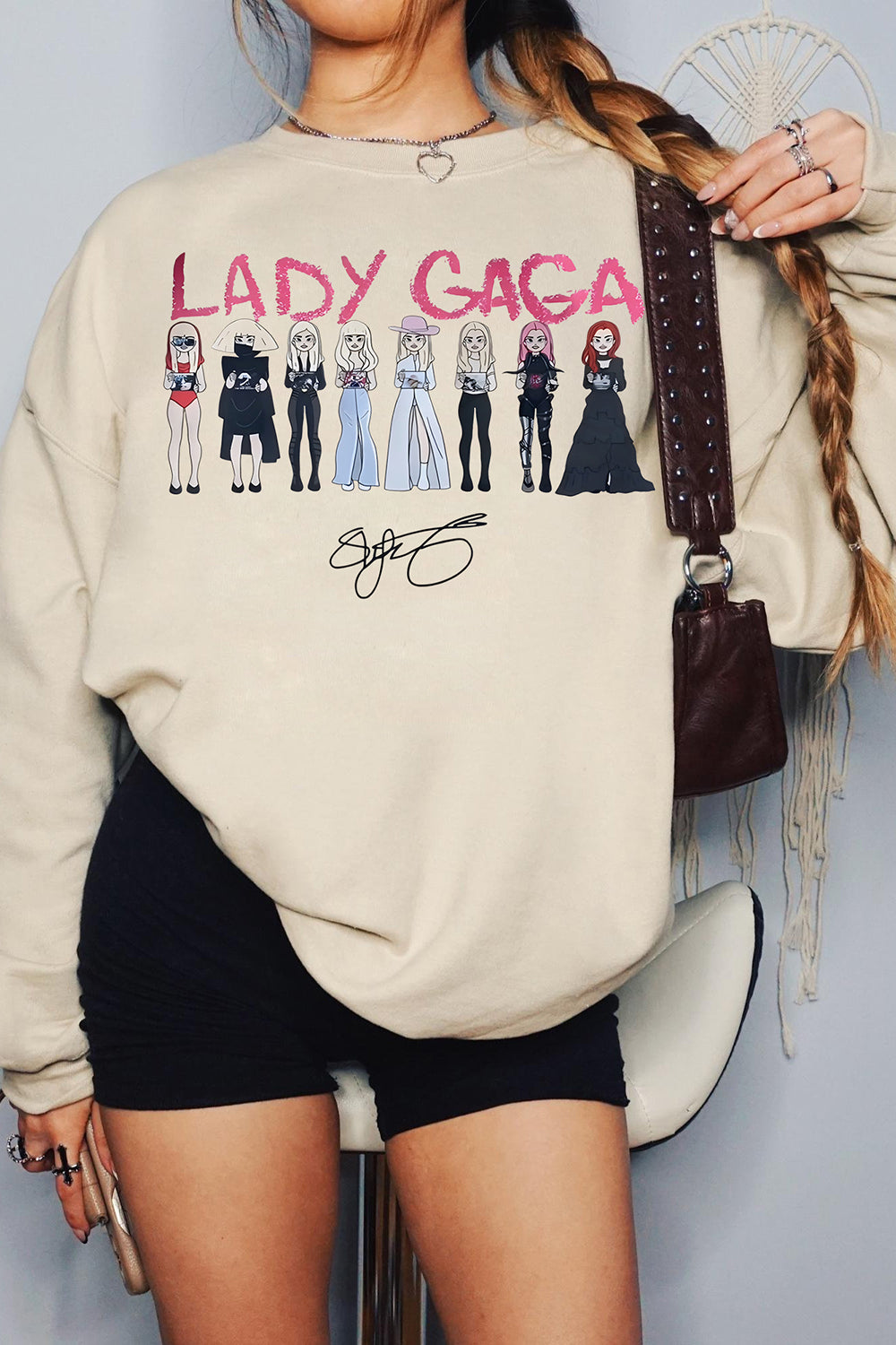 Lady Gaga Cartoon Merch Sweatshirt For Women