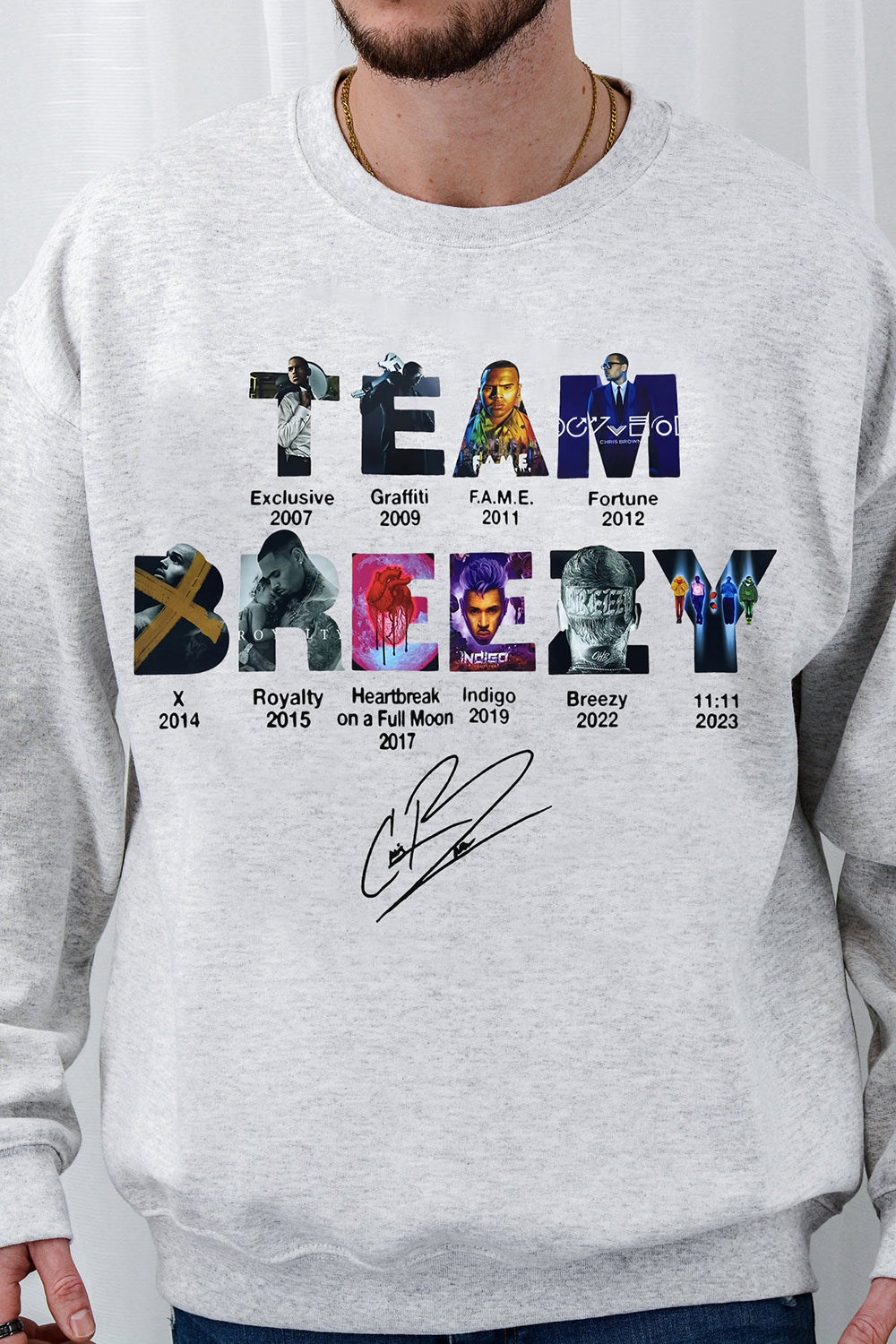 Team Breezy Chris Brown Album Sweatshirt For Men