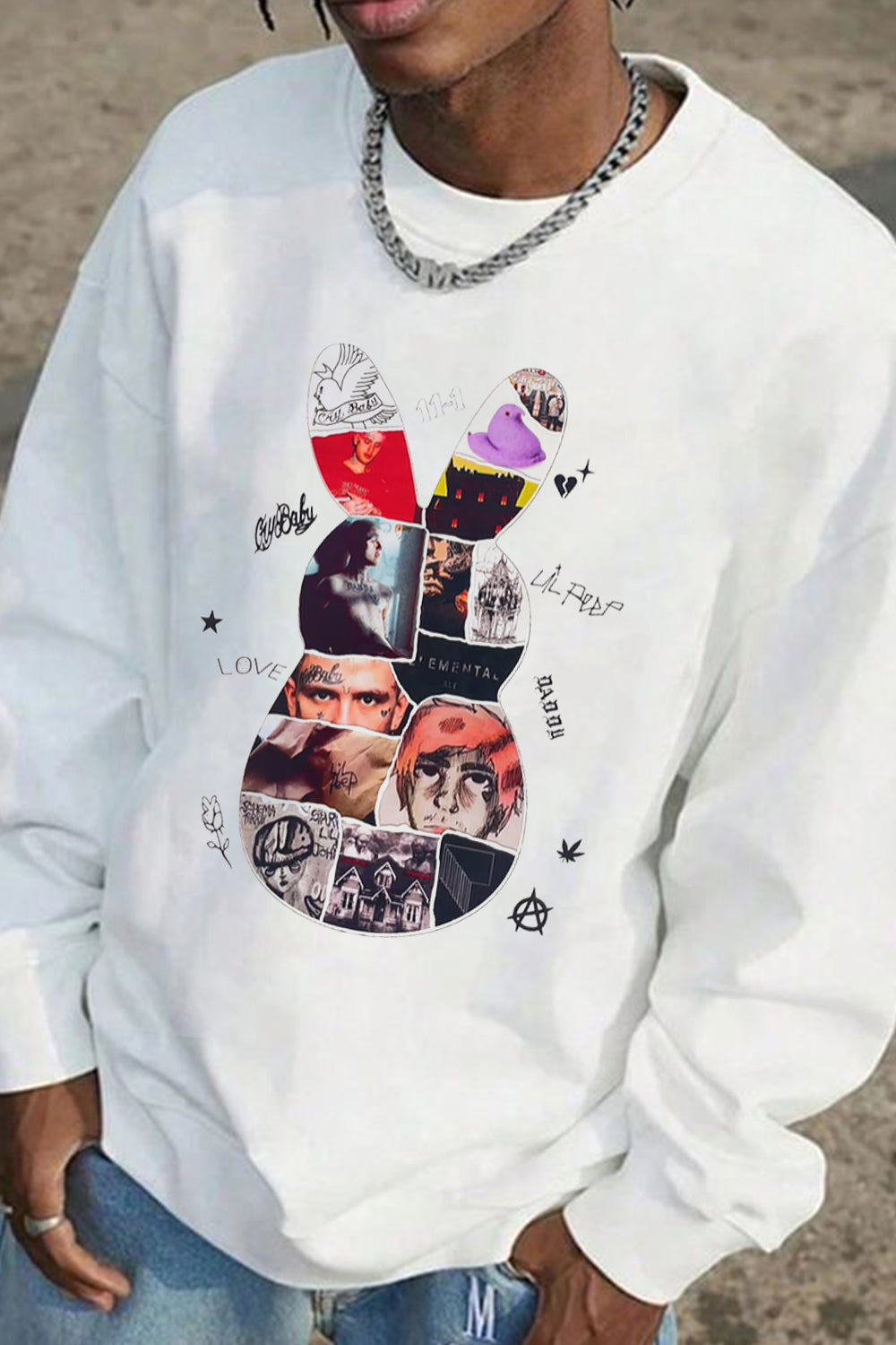 lilpeep song men's sweatshirt